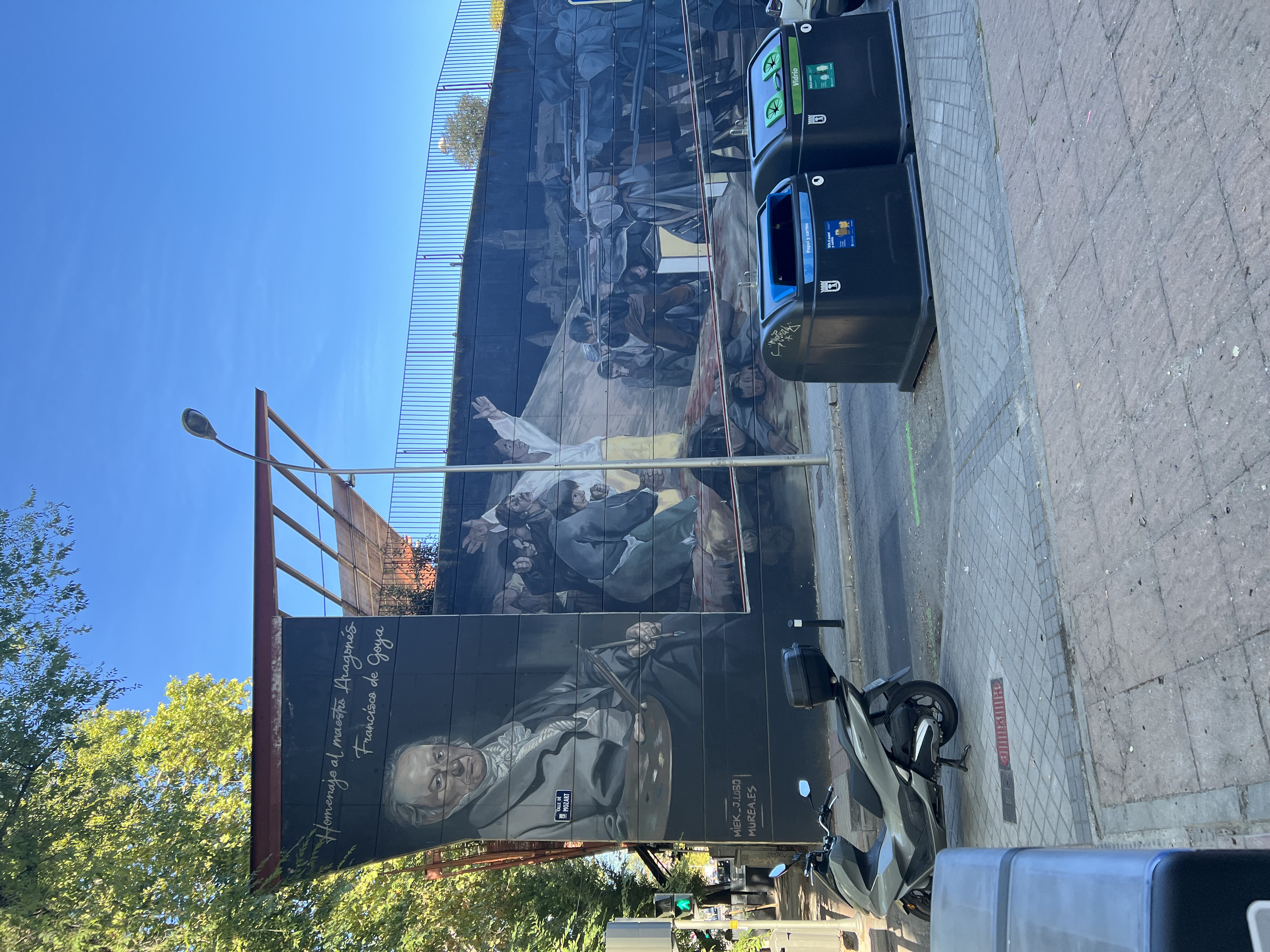 Foto real de Mural homenaje a Francisco De Goya