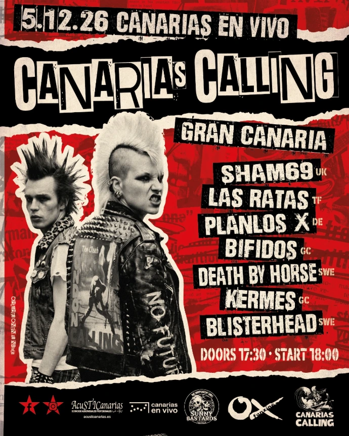 Cartel de Canarias Calling Gran Canaria IV – Sham 69 y más bandas