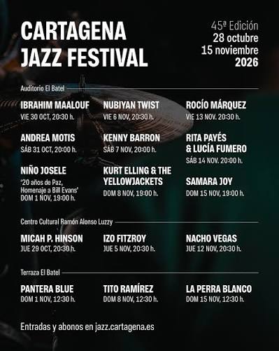 45º Cartagena Jazz Festival 2026