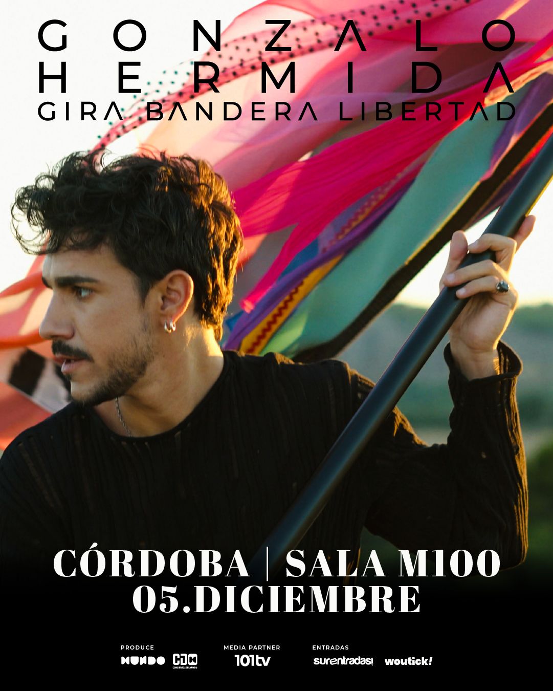 Cartel de Gonzalo Hermida - Gira Bandera Libertad