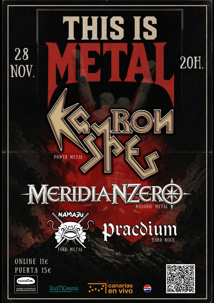 Cartel de This Is Metal – Praedium + Námazu + Meridian Zero + Kayron Spes